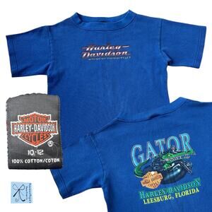 Harley-Davidson Gator Leesburg, FL Shirt Kids Sz 10-12